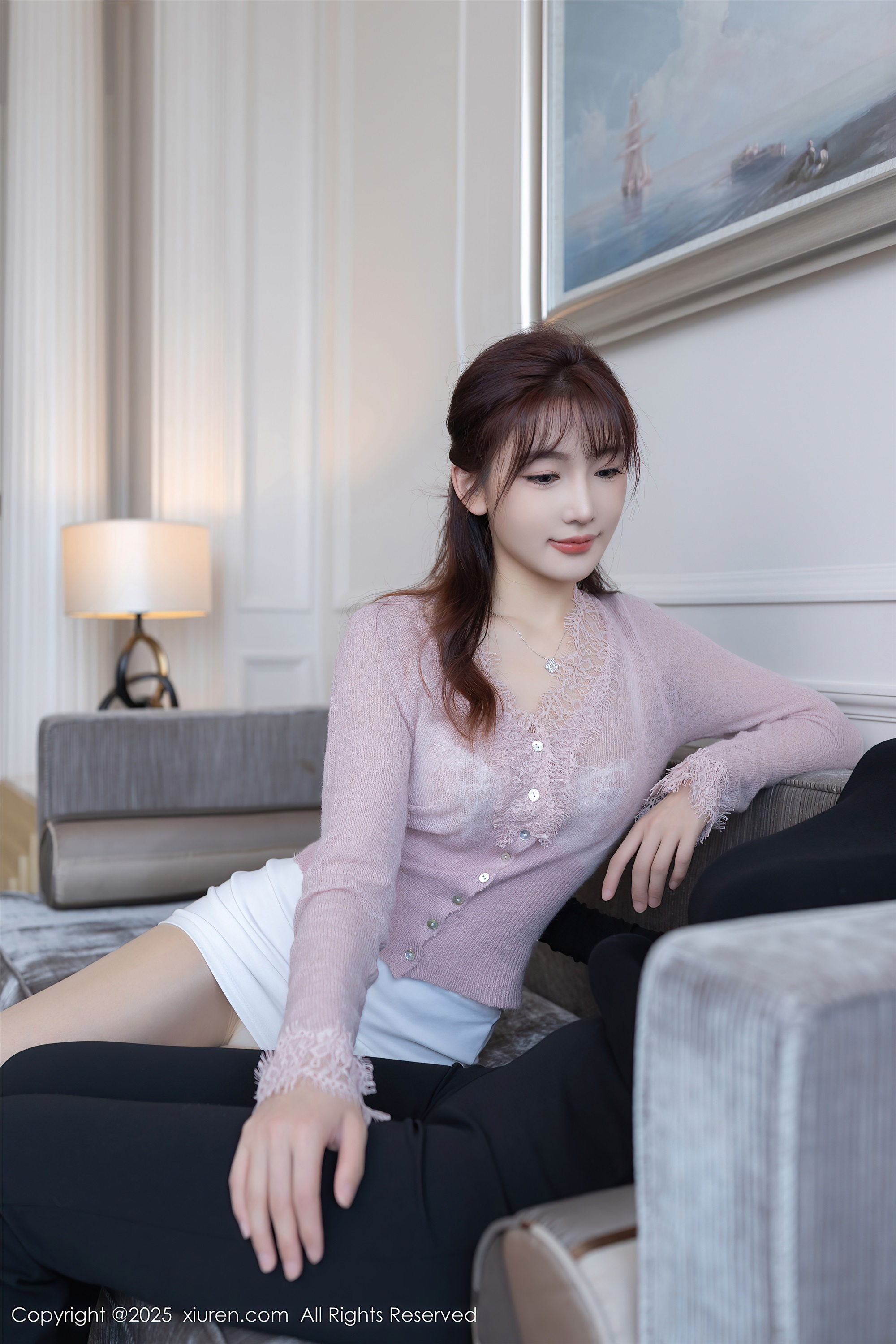 图片[2]-Xiuren秀人网NO.10136 陆萱萱-蕾丝猫
