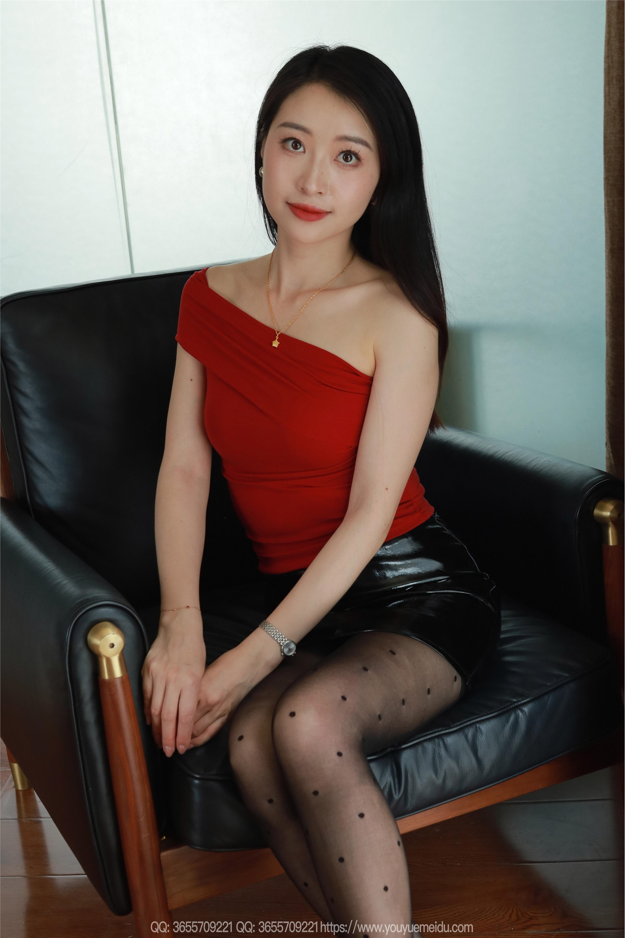 图片[5]-IESS异思趣向丝享家 2059 小婕《红衣皮裙》-爱套图