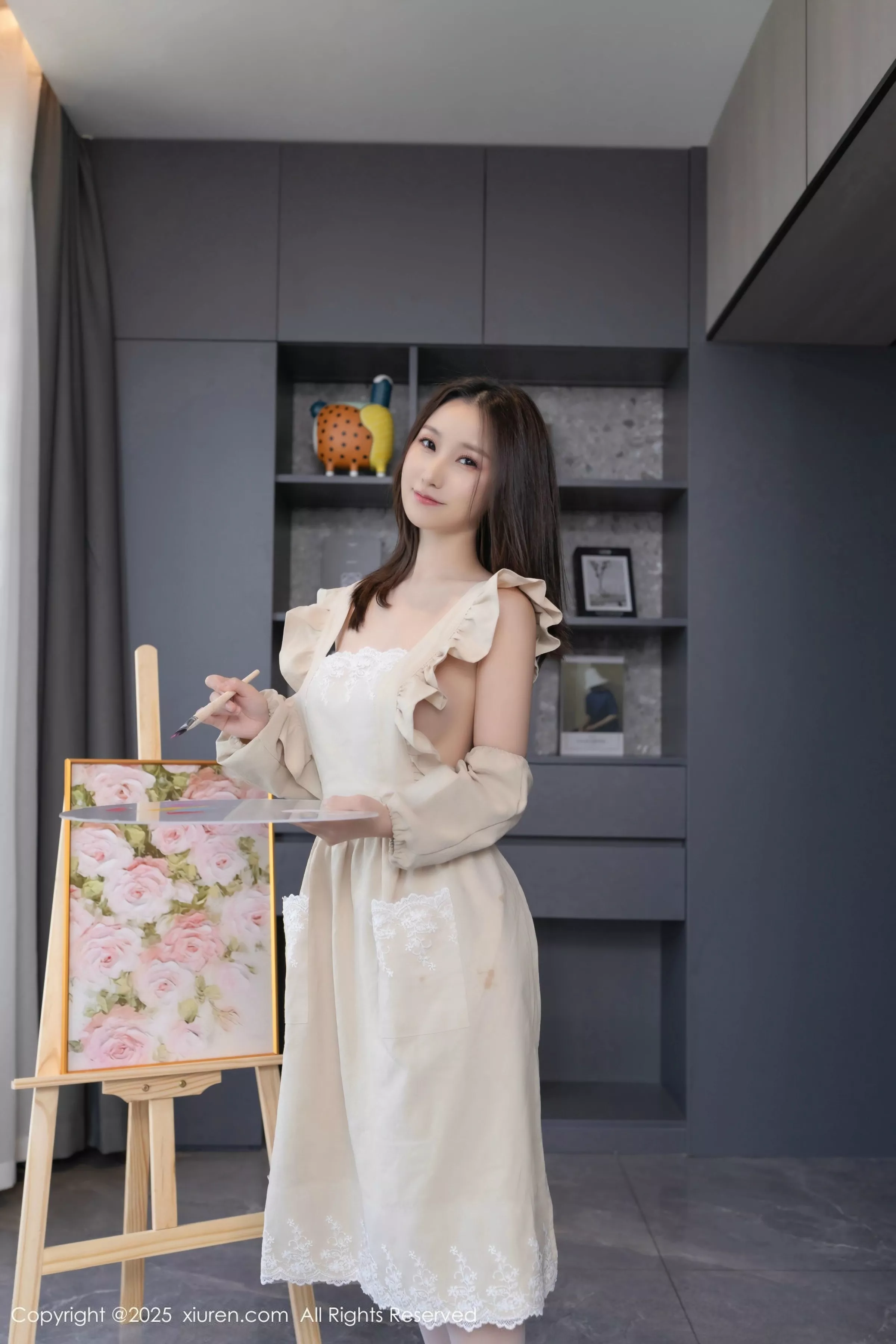 [XiuRen]高清写真图 2025.05.21 No.10308 杏子Yada 白色丝袜-蕾丝猫