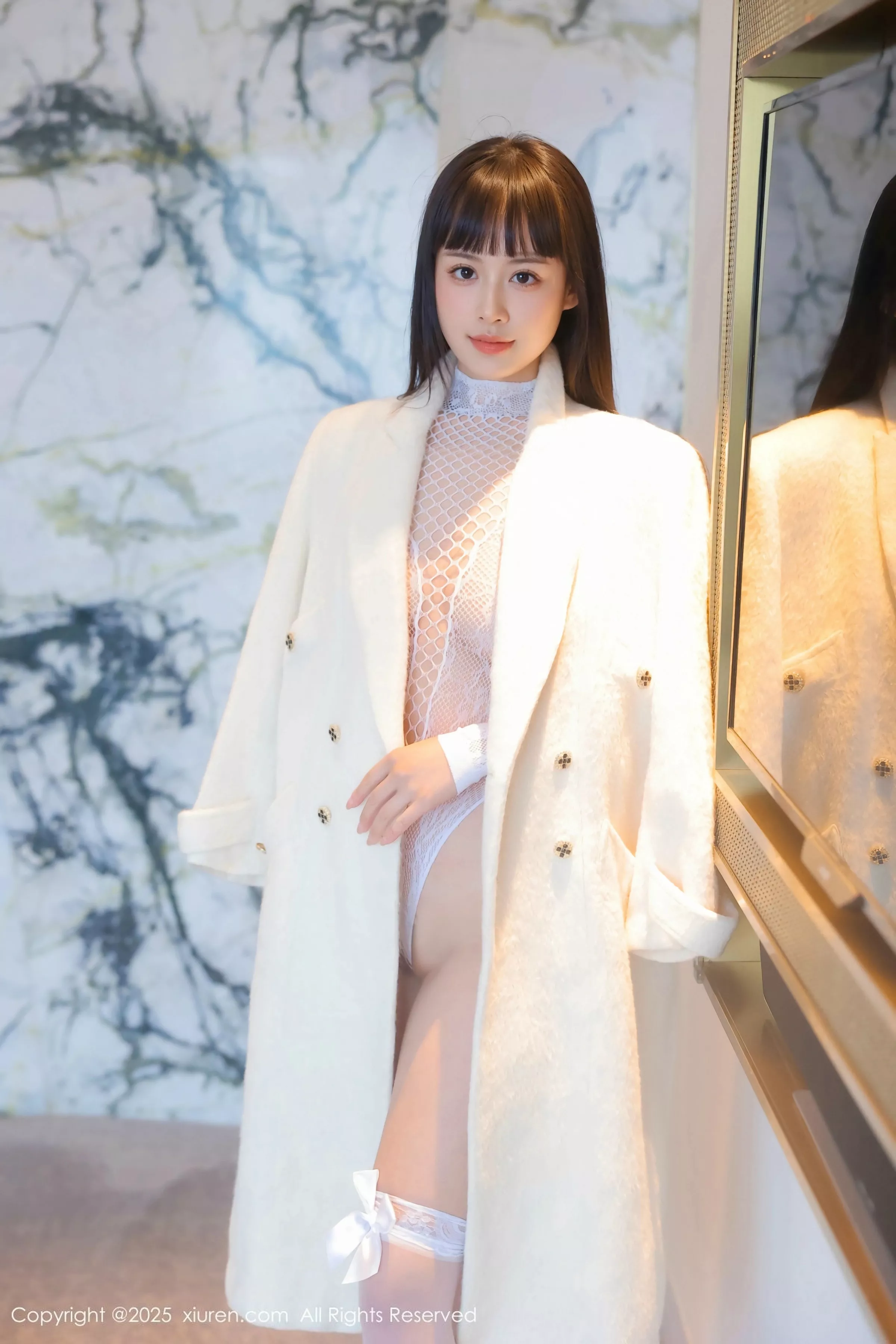 [XiuRen]高清写真图 2025.06.24 No.10454 瓦达西 白色丝袜-爱套图