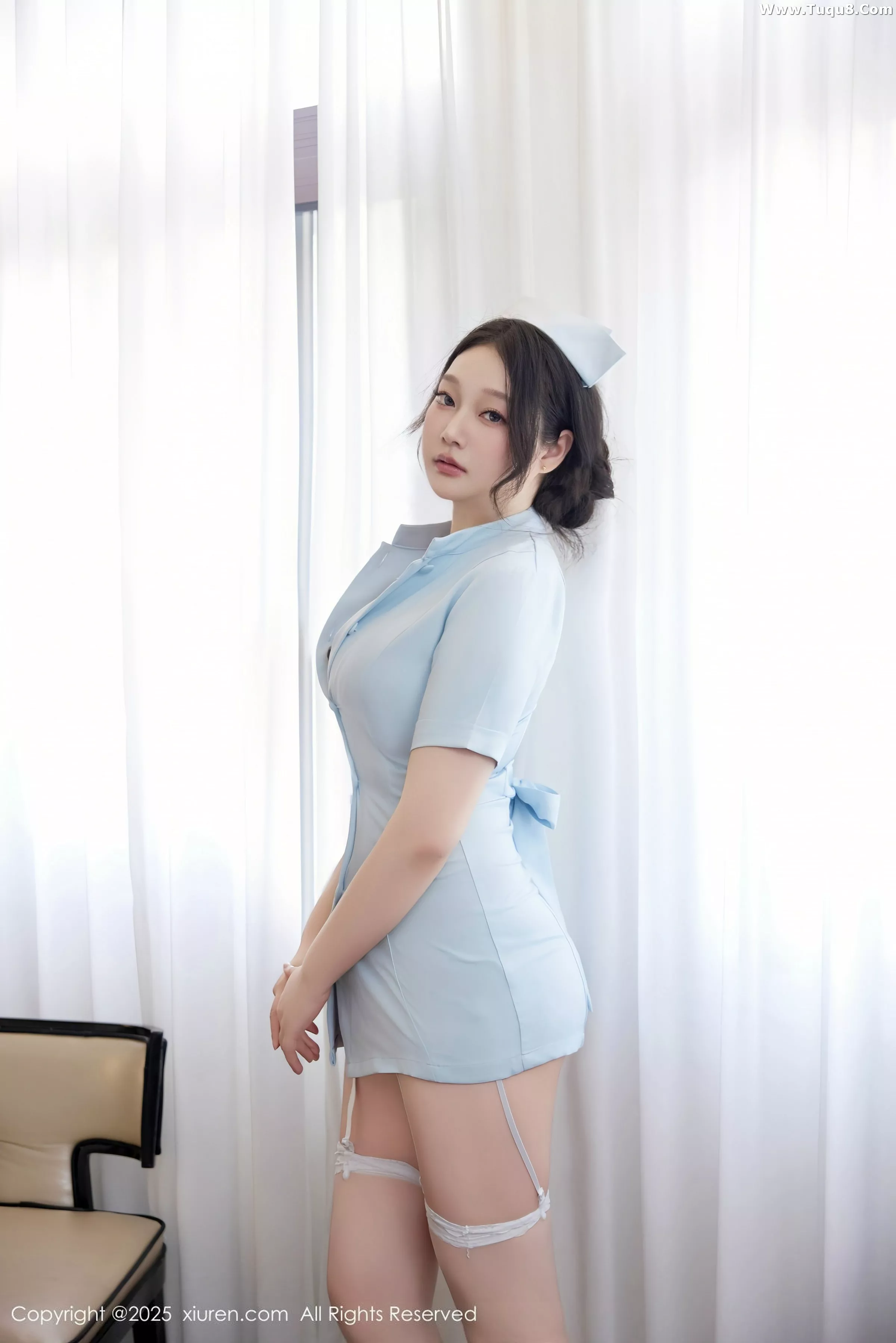   [XiuRen]高清写真图 2025.07.16 No.10551 Ada月月 蓝色护士第7张图片