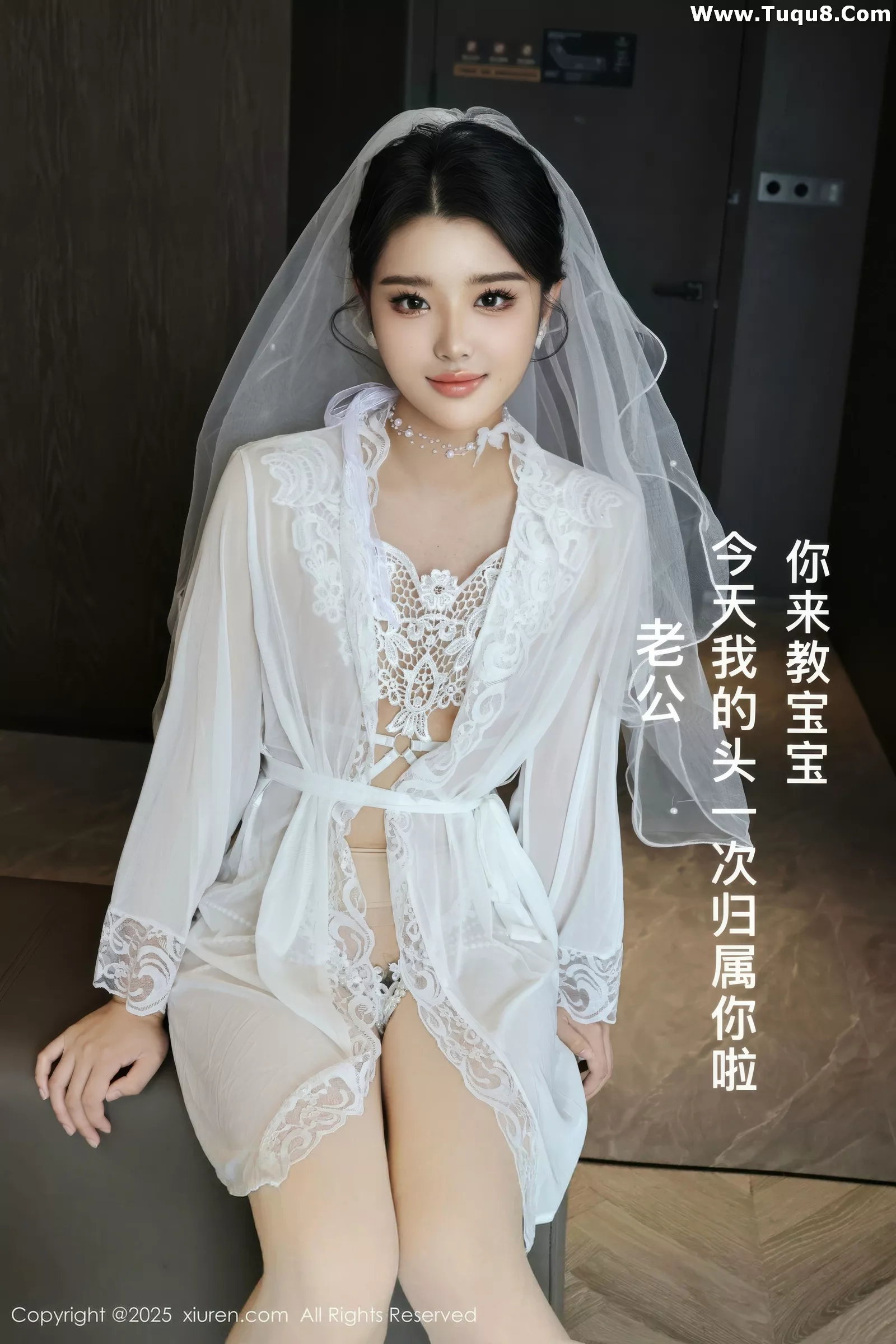   [XiuRen]高清写真图 2025.07.18 No.10559 糯梨子 白色婚纱第2张图片