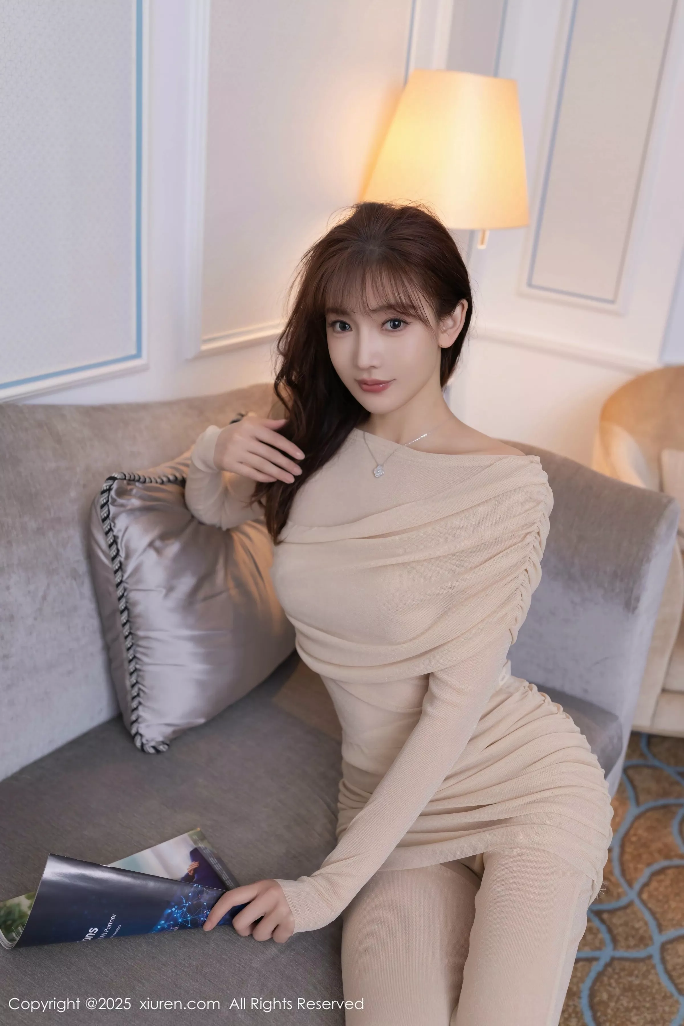 [XiuRen]高清写真图 2025.06.19 No.10436 陆萱萱 白色情趣-爱套图